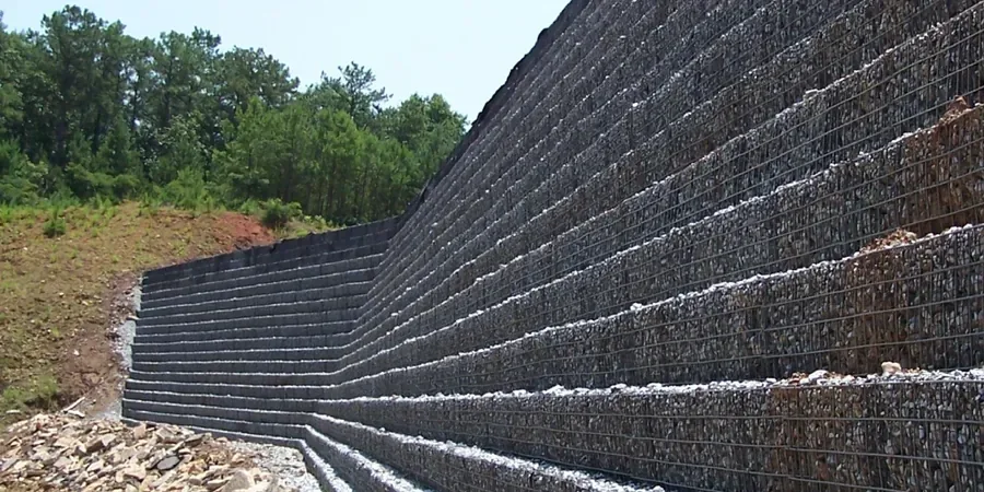 Illustrative image of MSE (Mechanically Stabilized Earth) wall design in Hobart