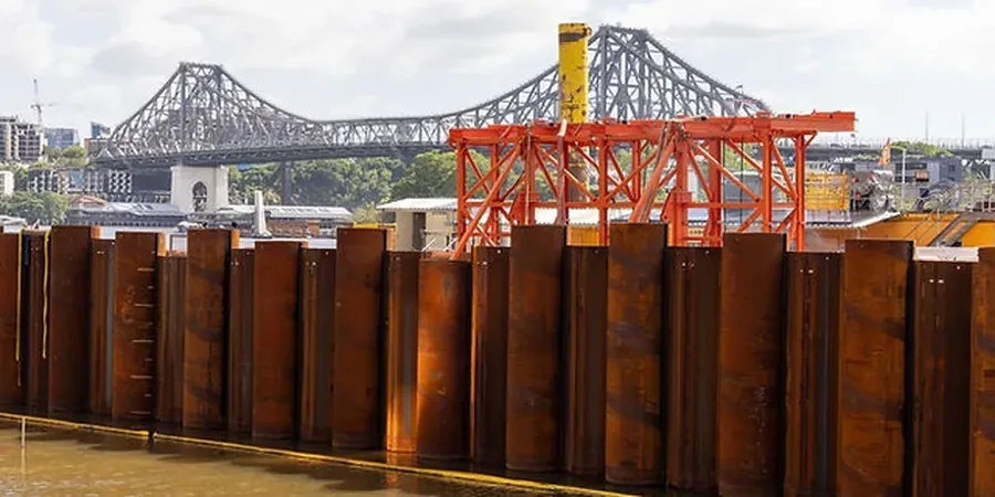 Illustrative image of Sheet pile wall design in Hobart